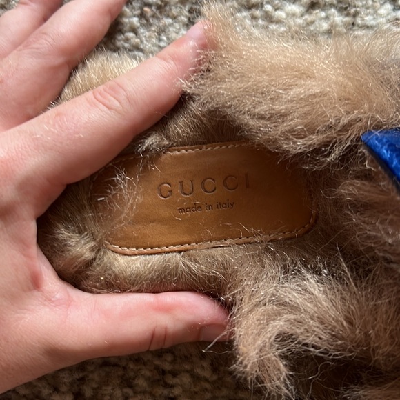 Gucci Velvet Fur Princetown - Picture 7 of 12